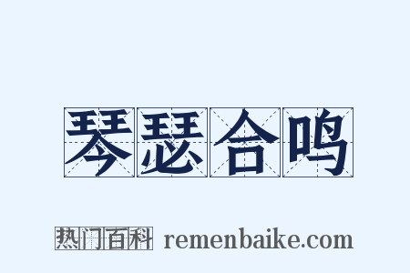 琴瑟合鸣是什么意思的图片